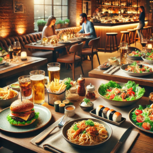 restaurant with delicious food