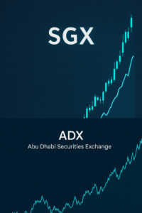 Graph showing current trends and index movement of the ADX stock market