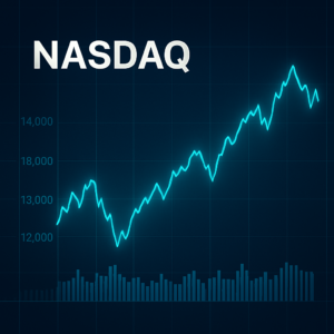 A digital graph showing the performance trends of the Nasdaq Composite Index, highlighting recent market movements and key financial metrics.