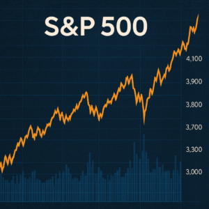 A digital graph depicting the performance trends of the S&P 500 index, illustrating market fluctuations and key financial indicators.